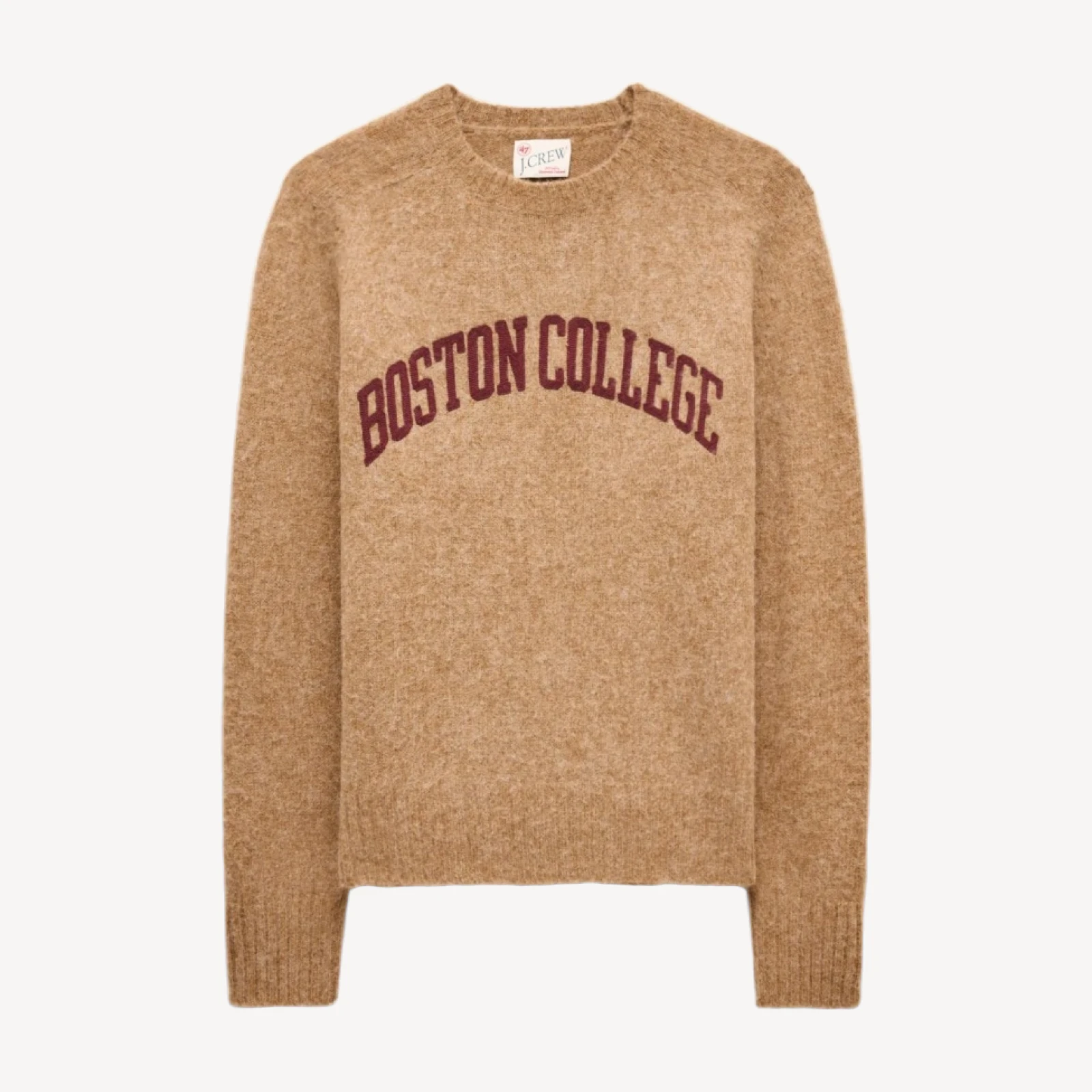 '47 x J.Crew brushed wool Boston College sweater
