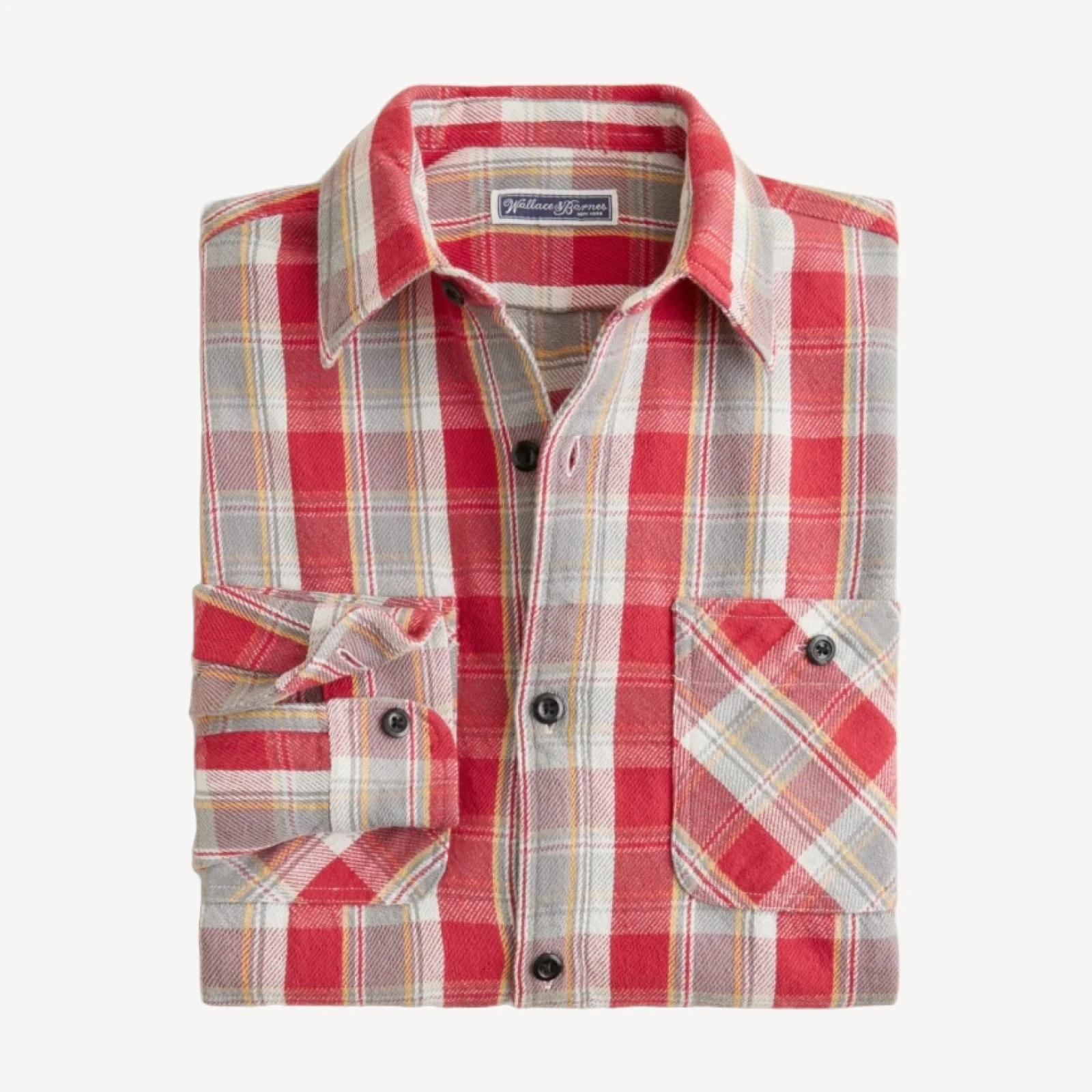 Wallace & Barnes cotton twill workshirt in plaid