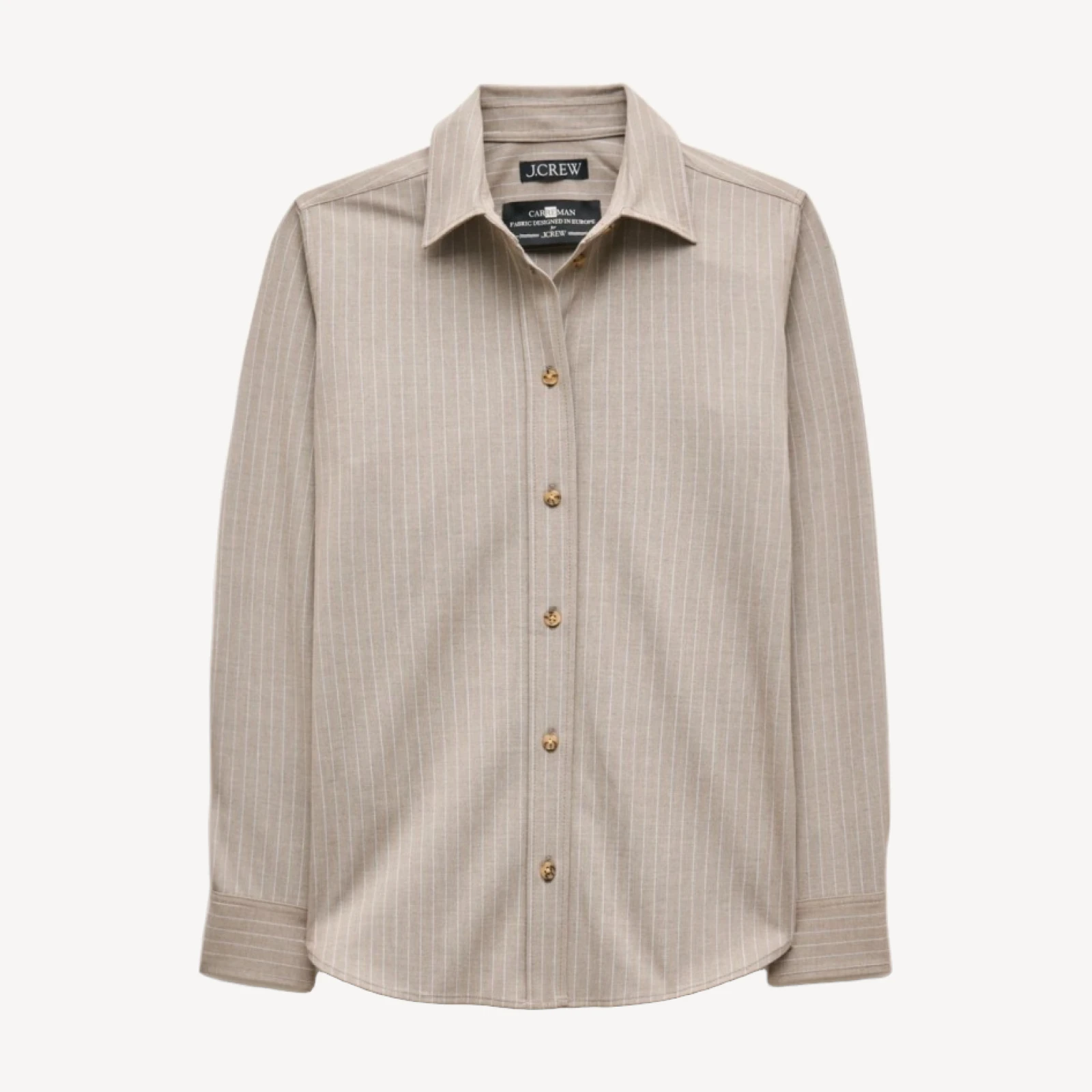 Jules classic-fit button-up shirt in striped Gramercy suiting
