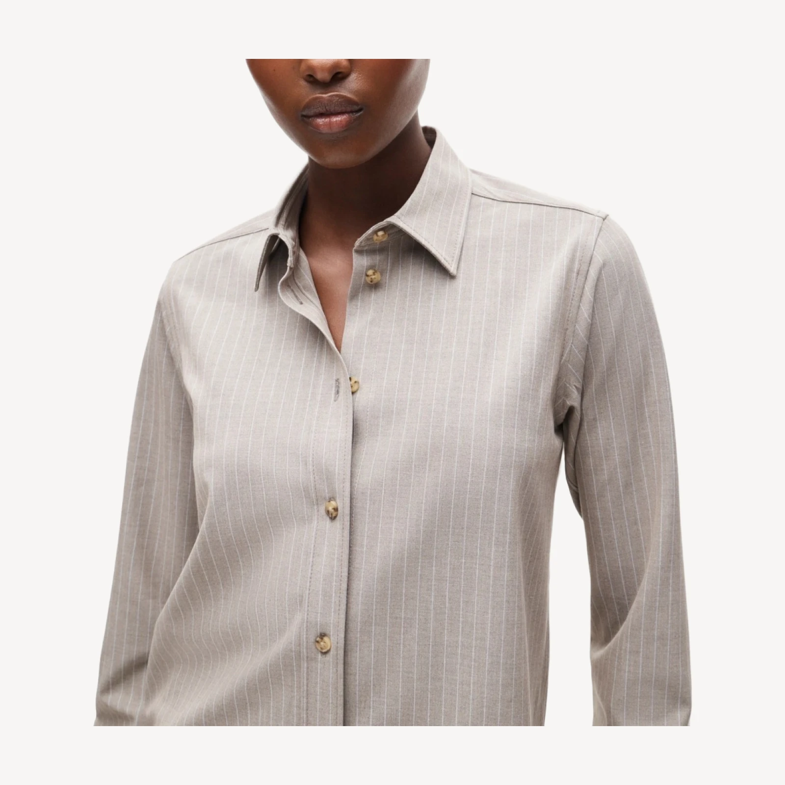 Jules classic-fit button-up shirt in striped Gramercy suiting