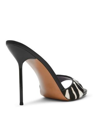 Steve Madden Women's Davina Zebra Stiletto Mules