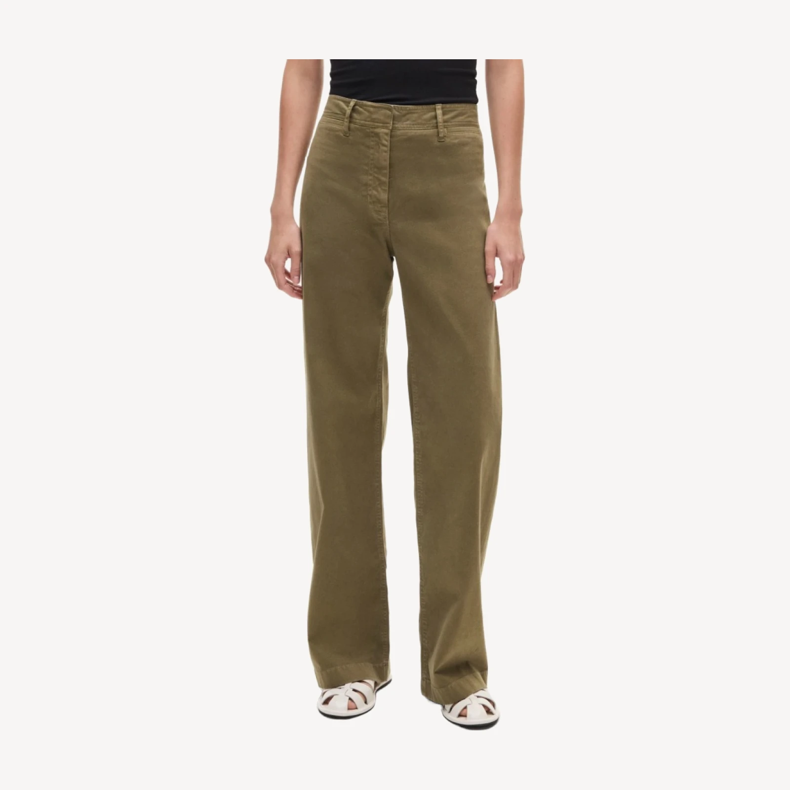 Wide-leg trouser in chino