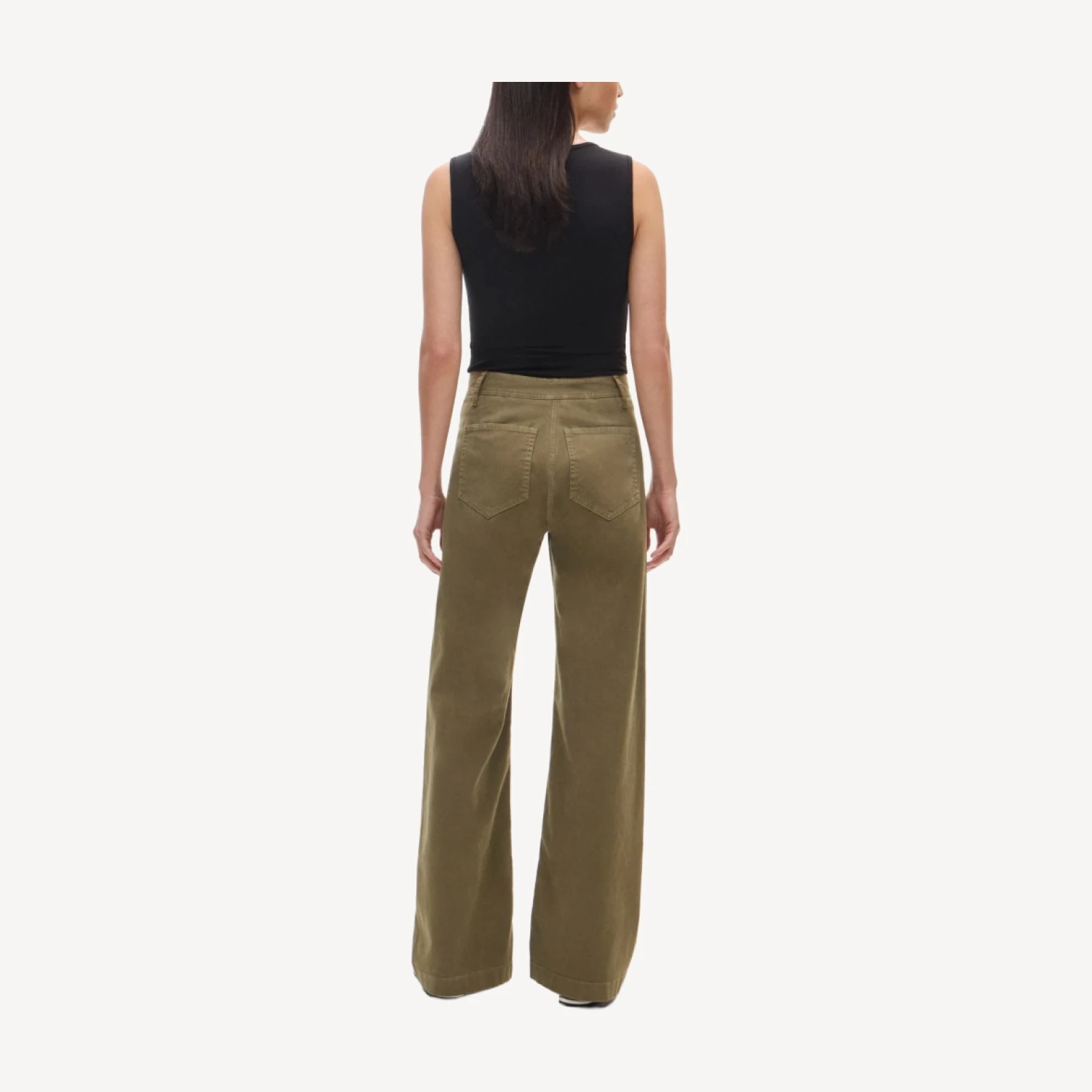 Wide-leg trouser in chino