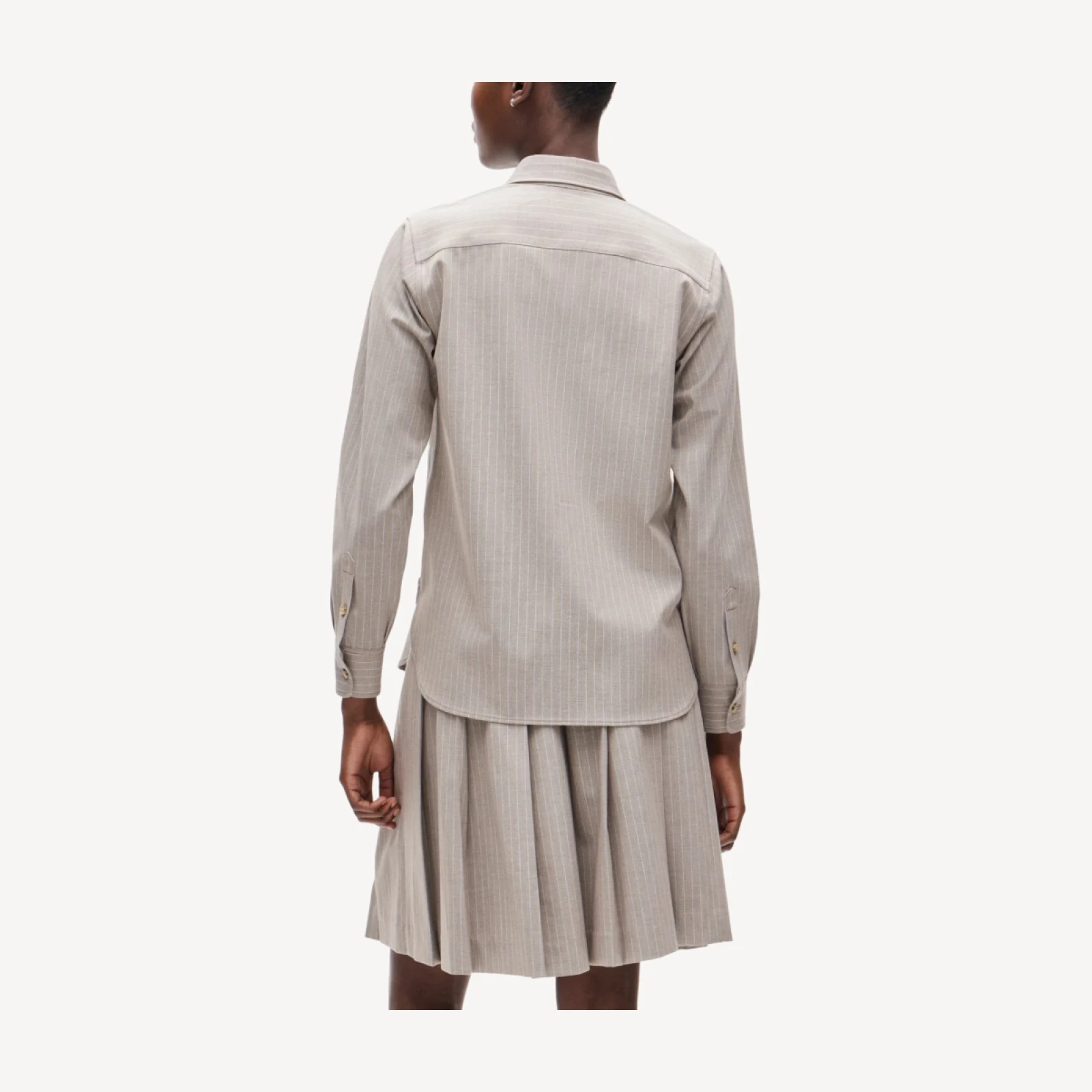 Jules classic-fit button-up shirt in striped Gramercy suiting
