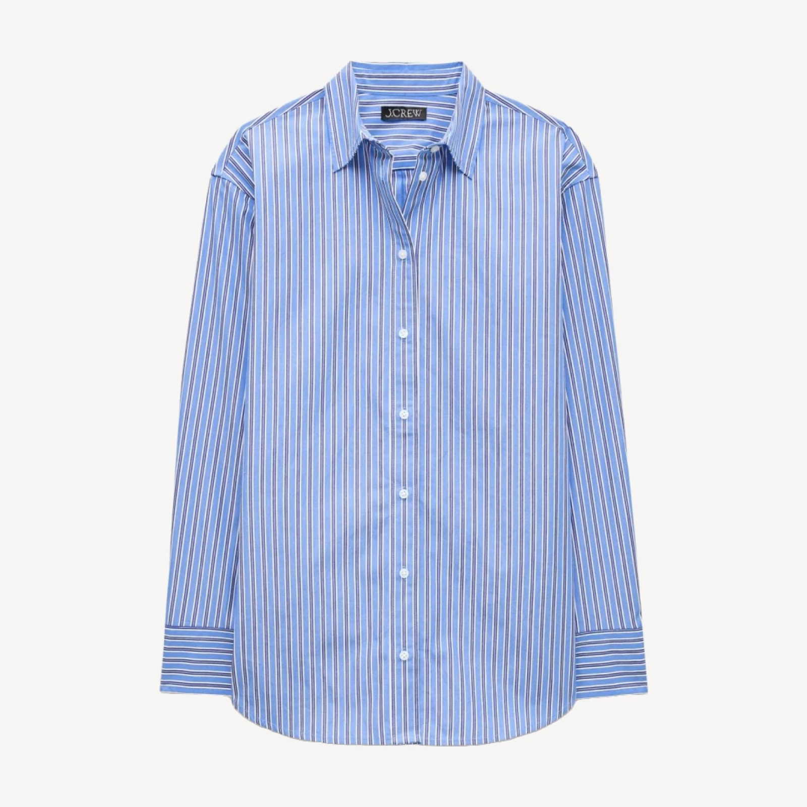 Esme relaxed-fit button-up shirt in striped cotton poplin