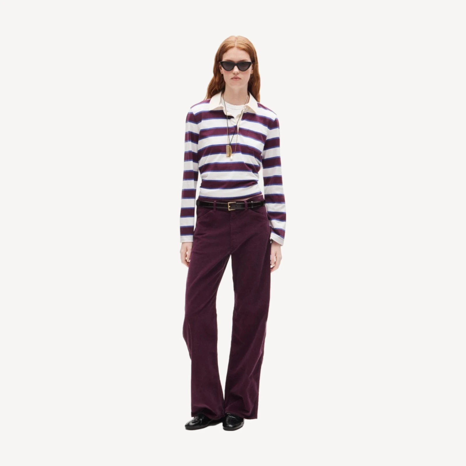 Zoe barrel pant in stretch corduroy