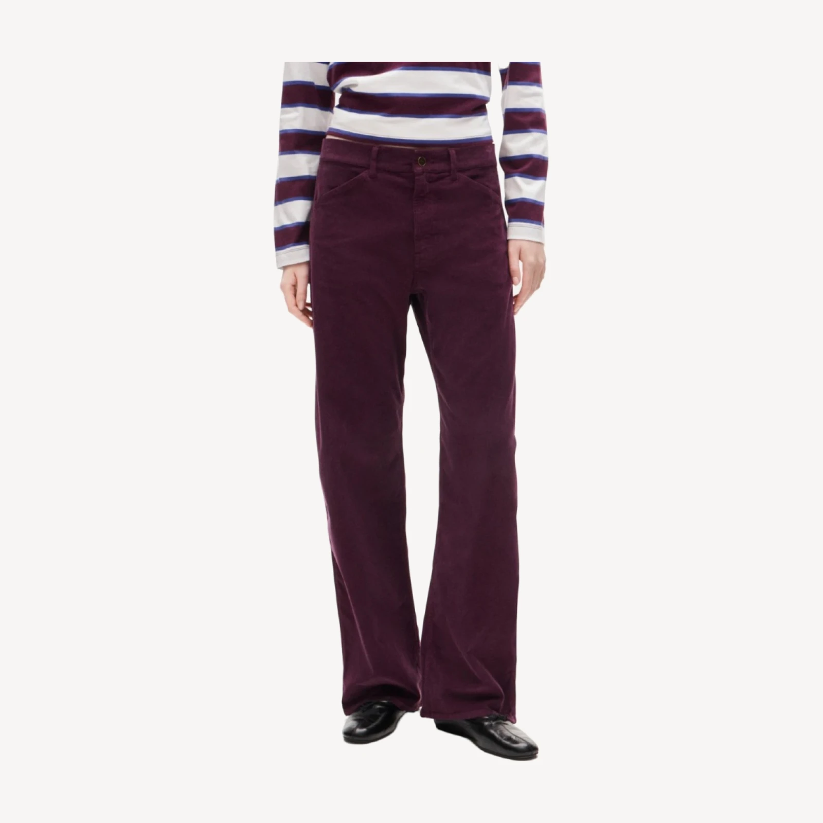 Zoe barrel pant in stretch corduroy