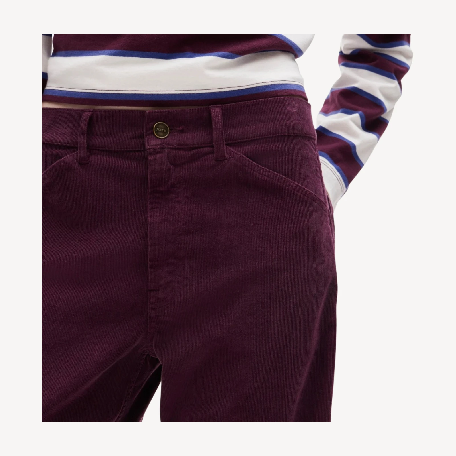 Zoe barrel pant in stretch corduroy