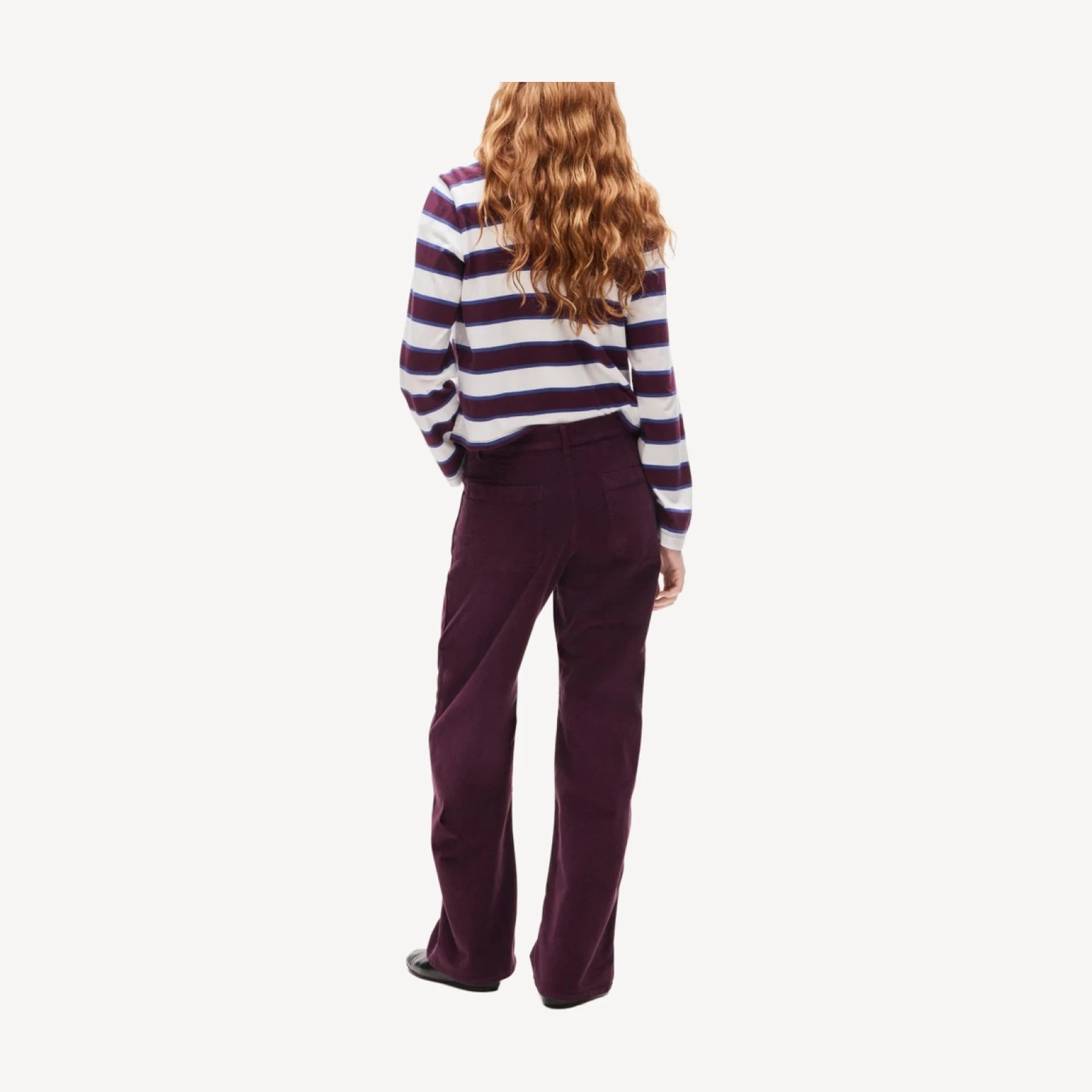 Zoe barrel pant in stretch corduroy