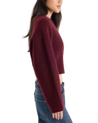 Good American The Chunky Knit Crop Sweater