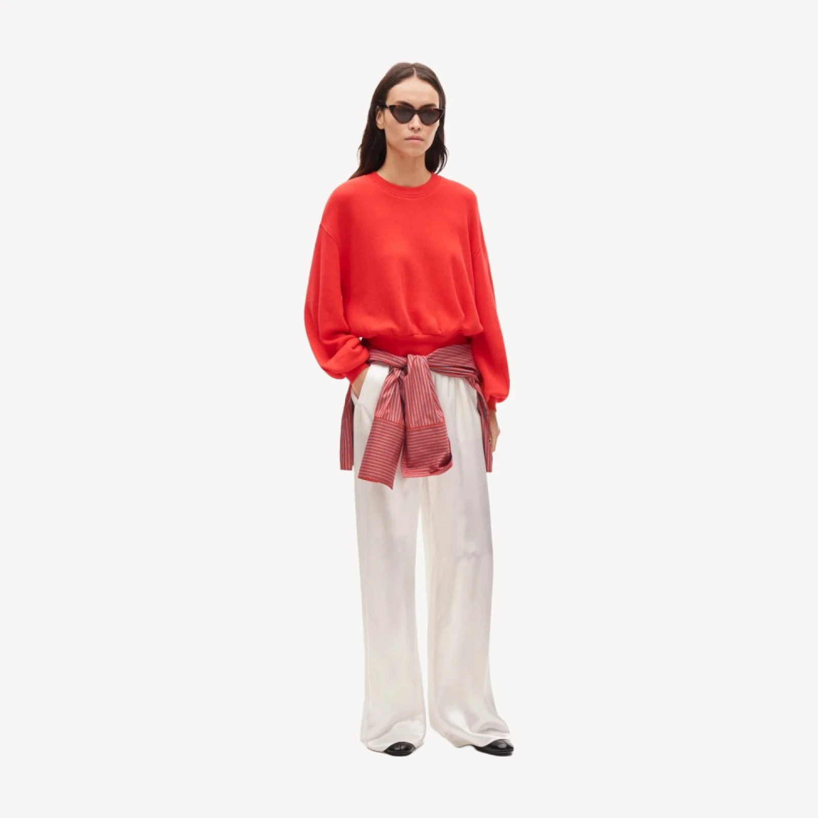 Heritage terry blouson-sleeve sweatshirt