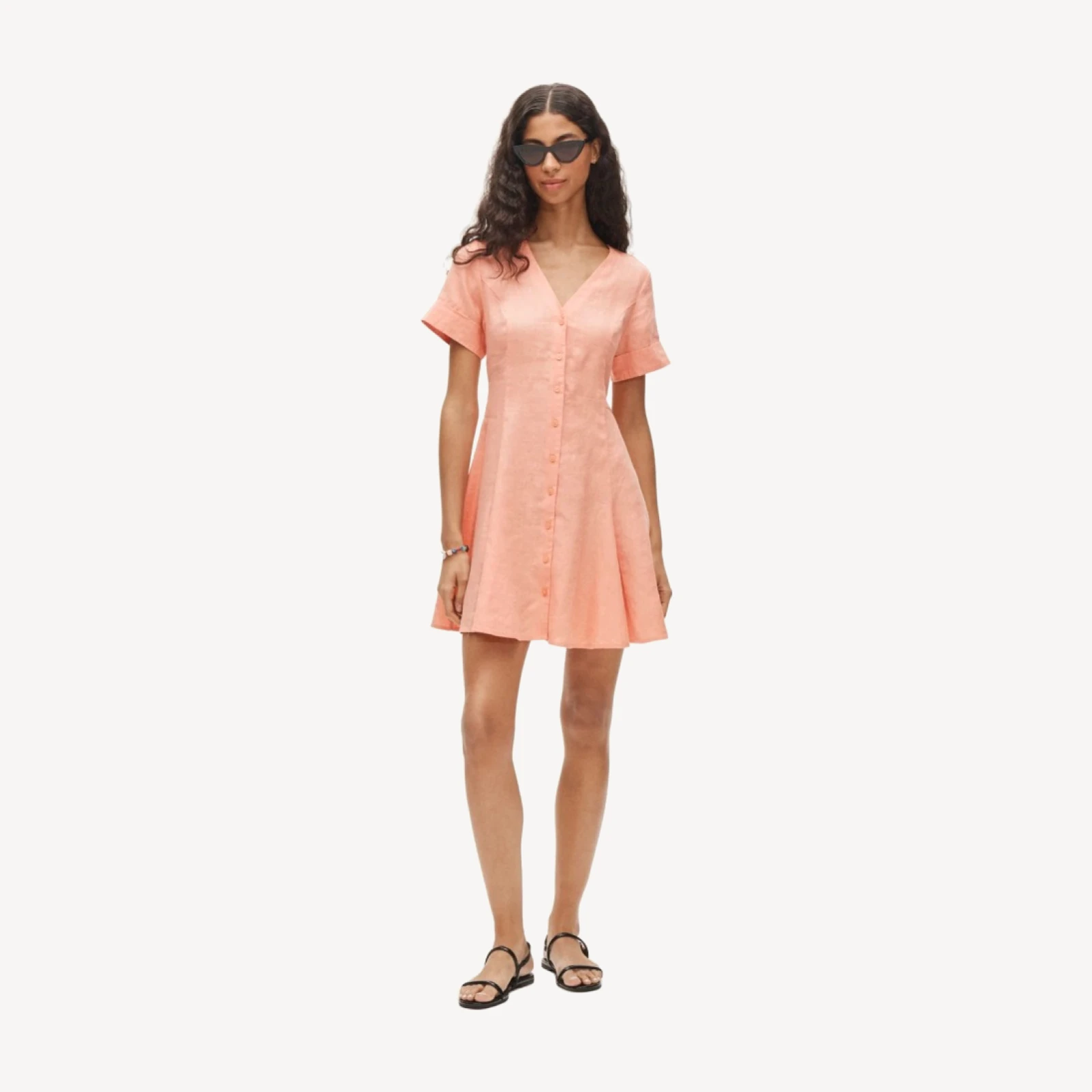 Fleur mini dress in linen
