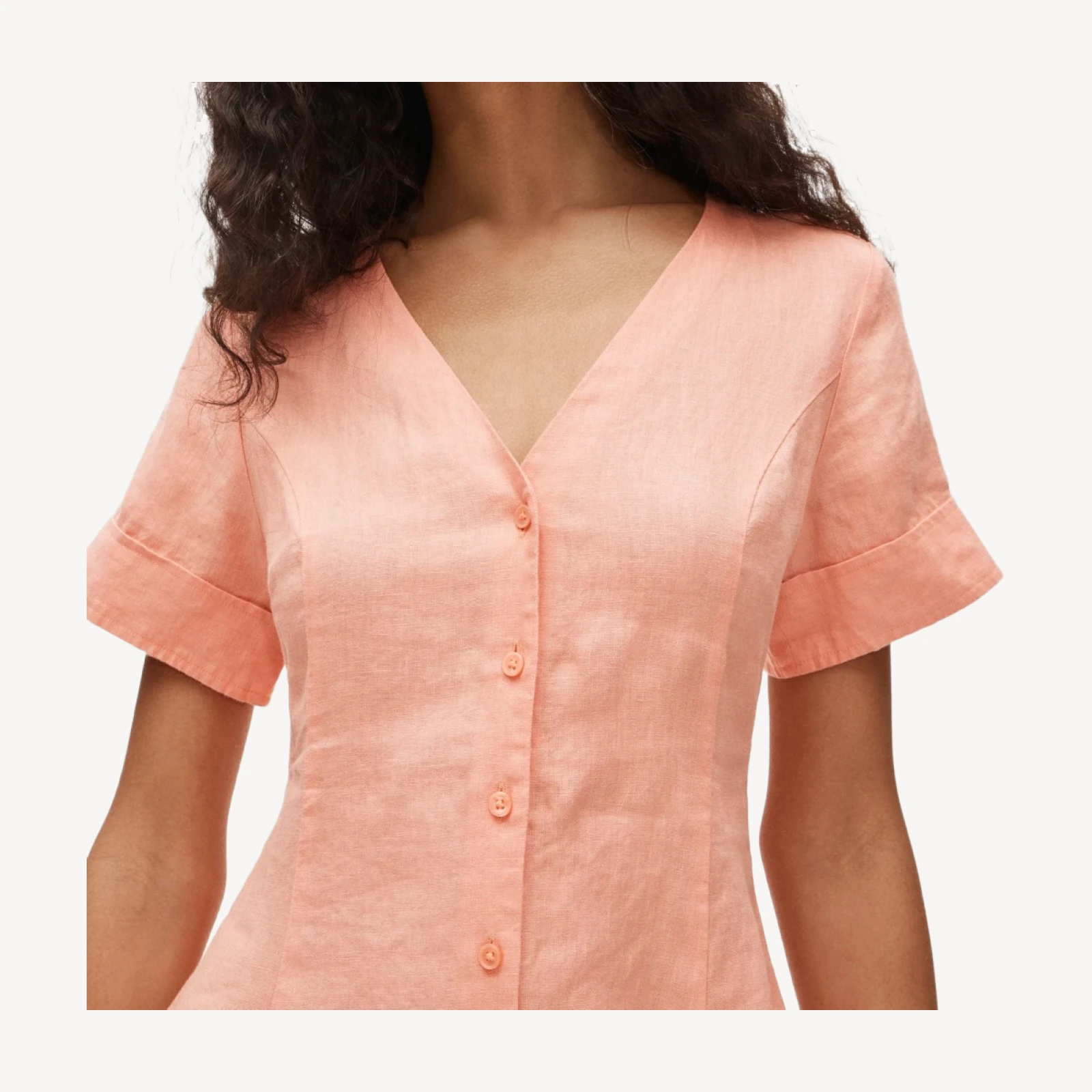 Fleur mini dress in linen