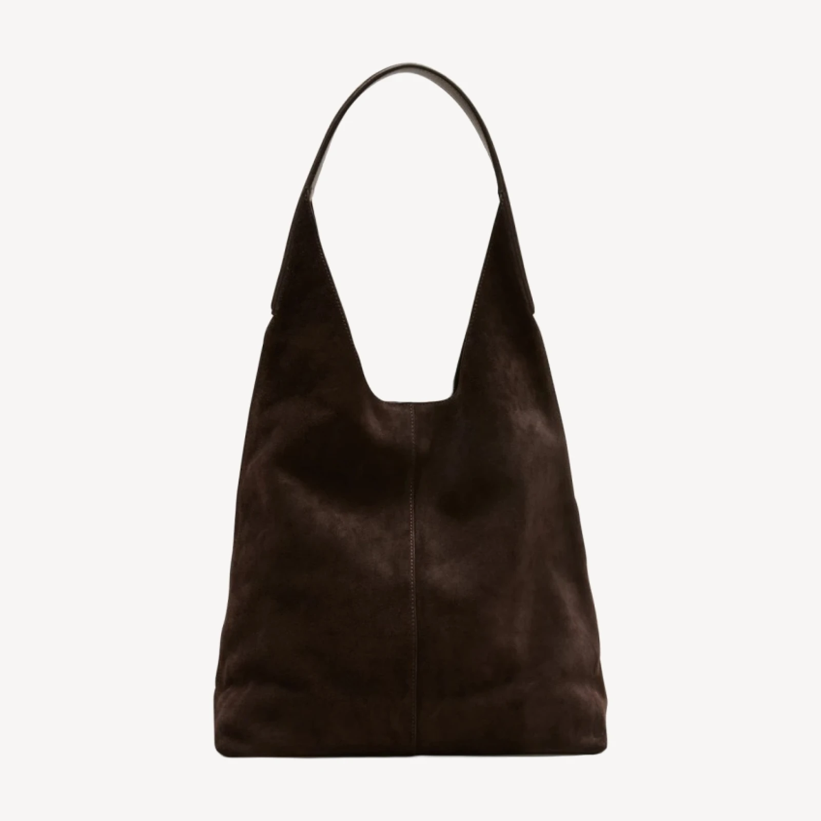 Slouchy tote in suede