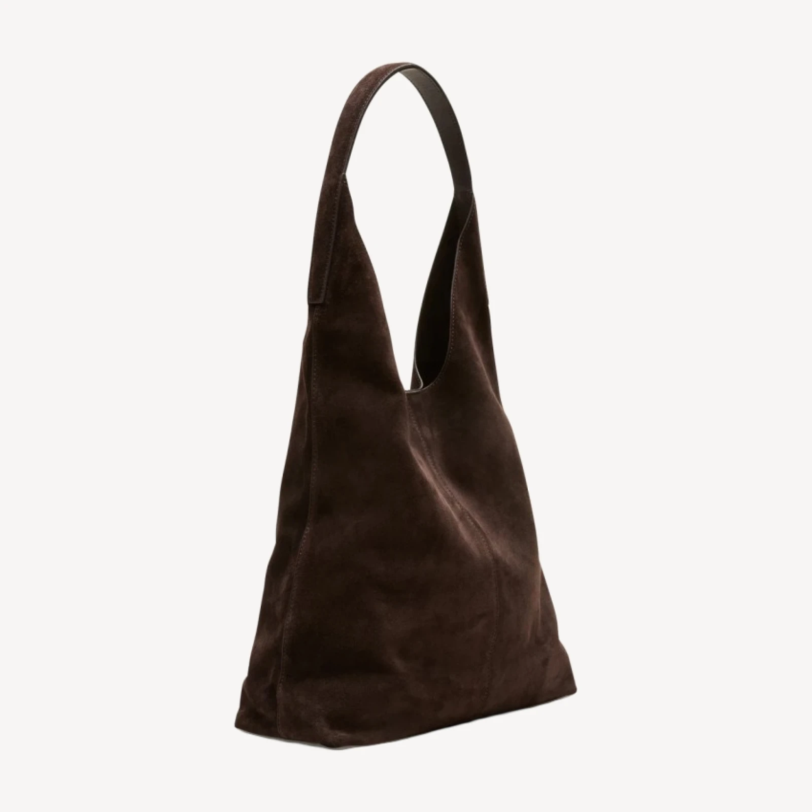 Slouchy tote in suede