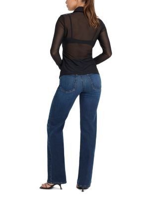 Good American Petites Good Straight Jeans in Indigo572