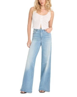 Good American Good Waist High Rise Palazzo Jeans in Indigo417
