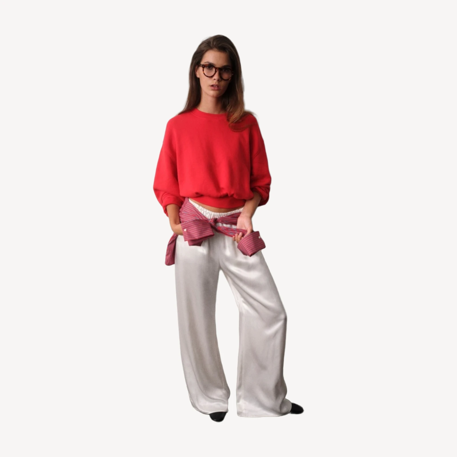 Heritage terry blouson-sleeve sweatshirt