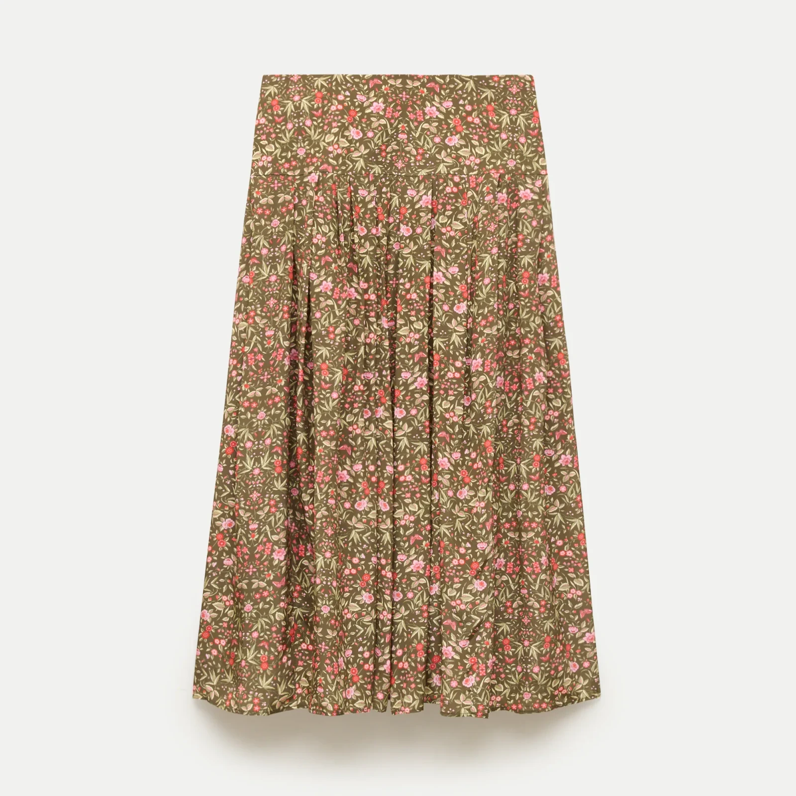 Midi skirt in Liberty® floral crepe de chine fabric