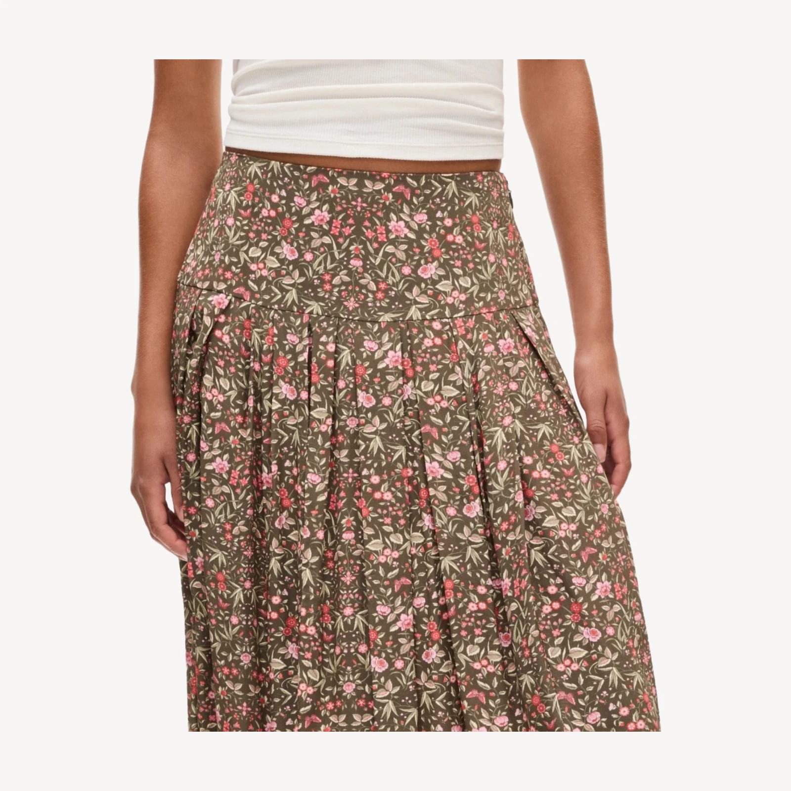 Midi skirt in Liberty® floral crepe de chine fabric
