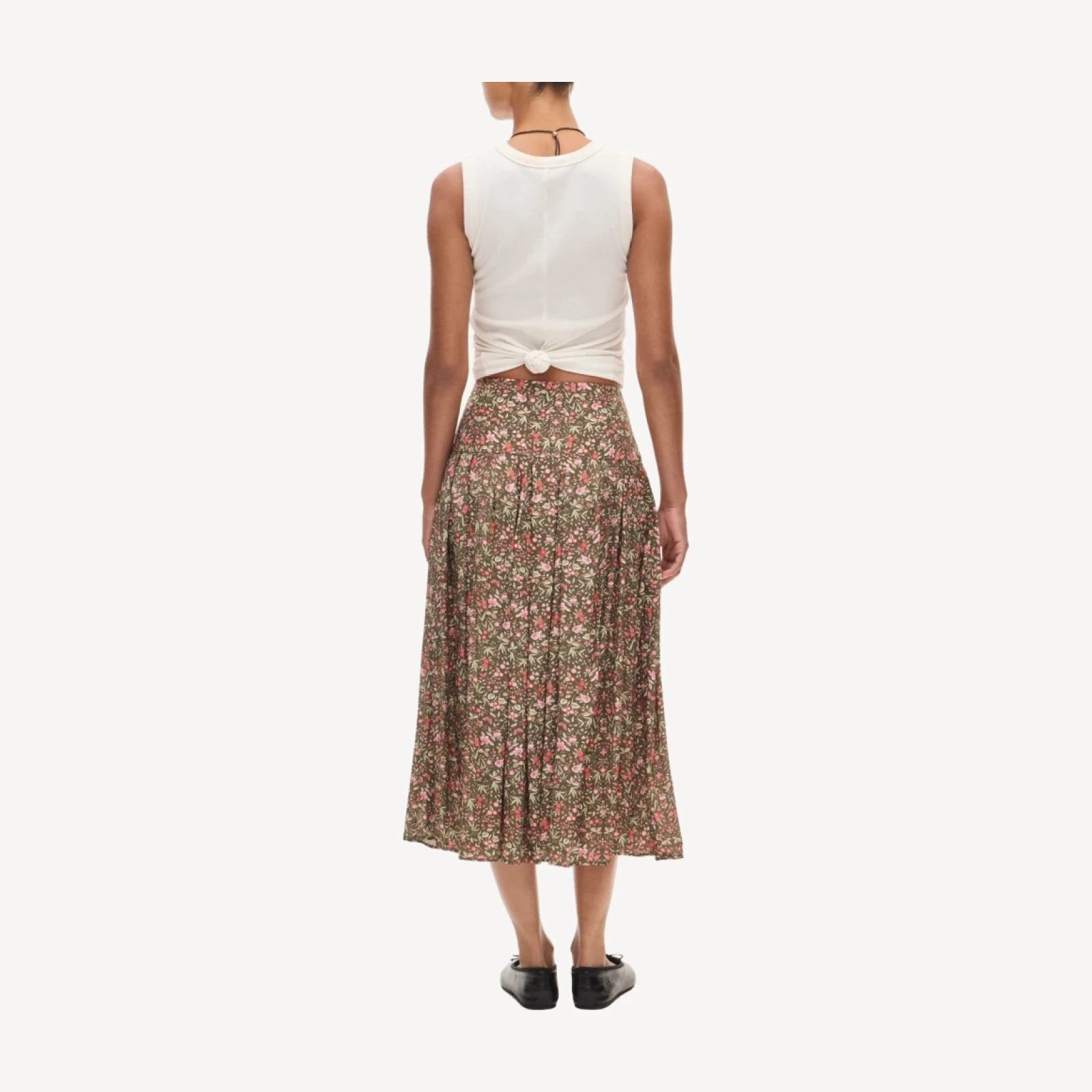 Midi skirt in Liberty® floral crepe de chine fabric