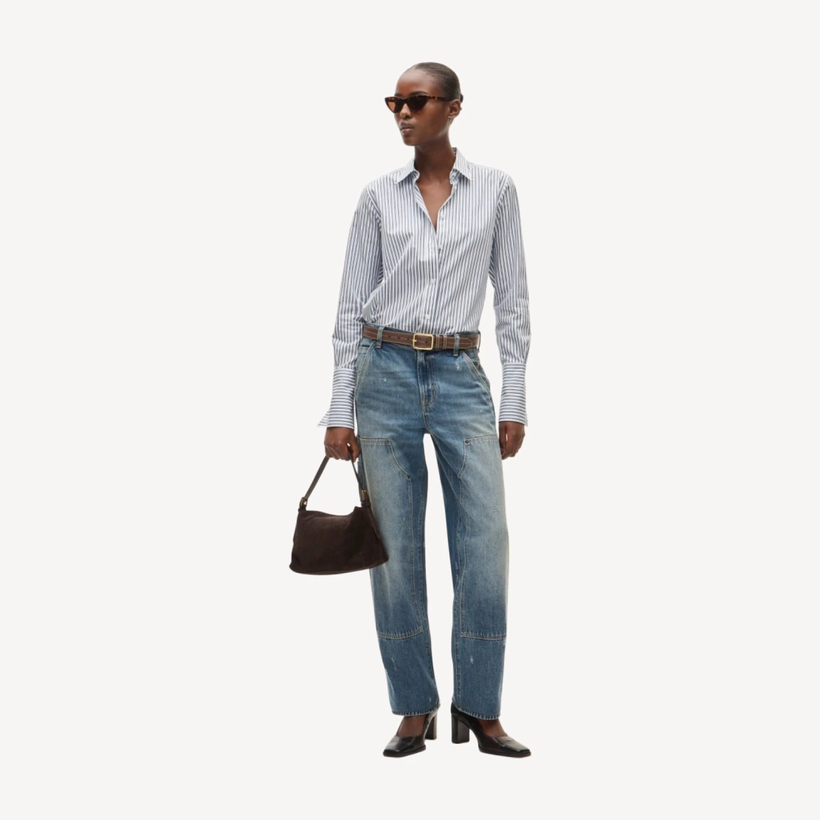Jules classic-fit button-up shirt in striped Greenwich poplin