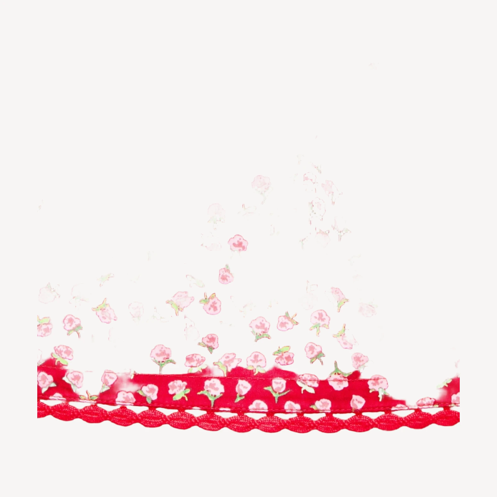 Girls' drop-waist dress in rosette floral