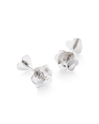 Bloomingdale's Fine Collection Children's Tiny Heart Stud Earrings in 14K White Gold