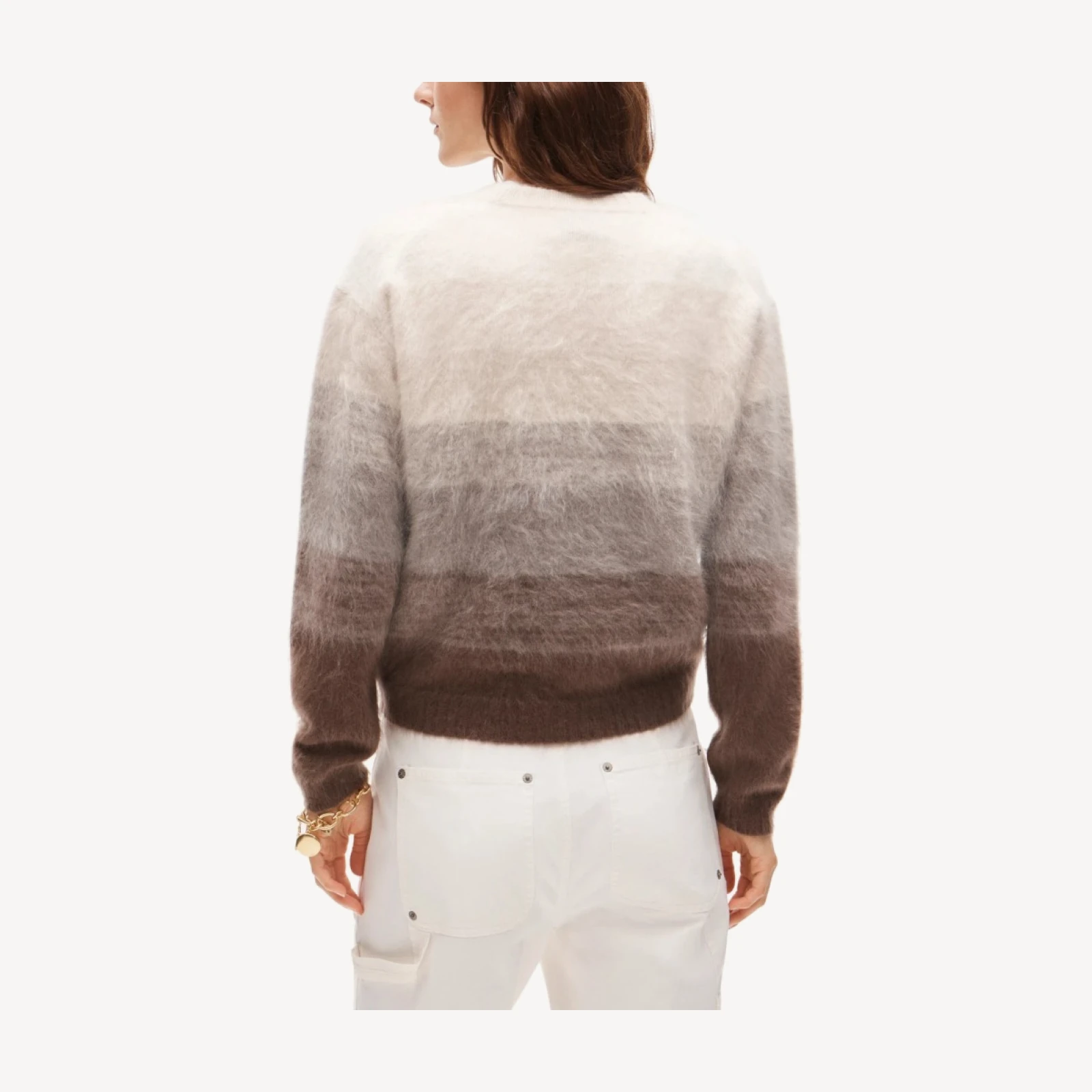 Perfect cashmere crewneck in ombré