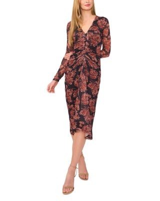Ted Baker Marelle V Neck Ruched Midi Dress
