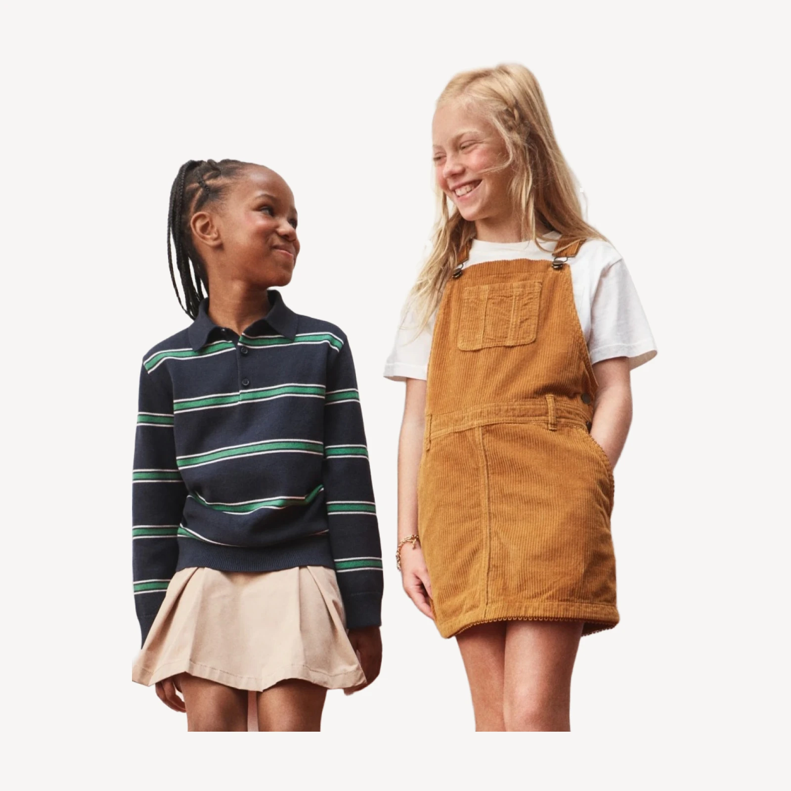 Girls' corduroy overall dress