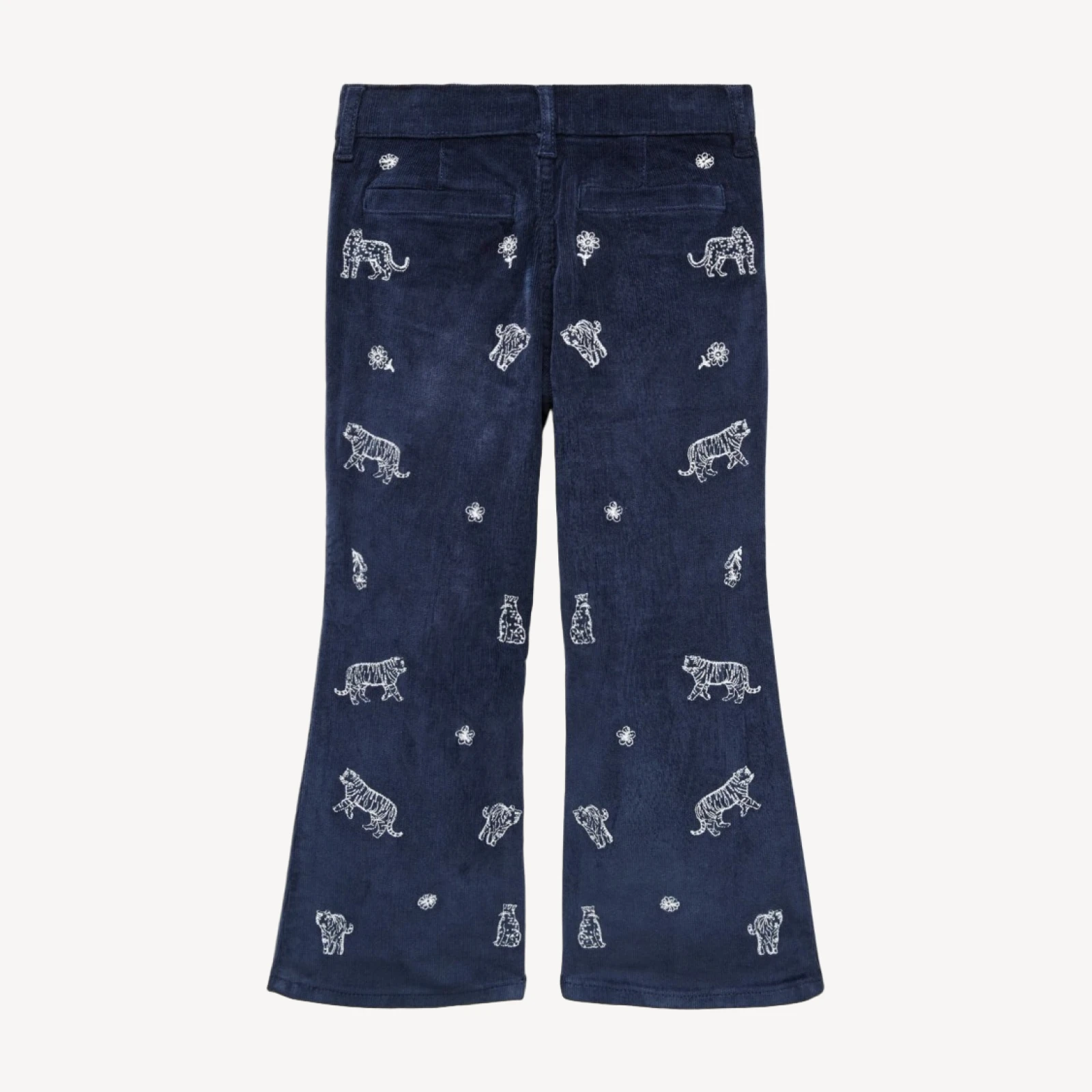 Girls' flare corduroy pant with embroidery