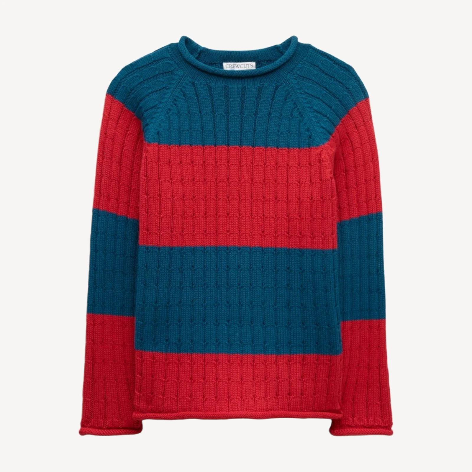 Kids' 1988 heritage cotton Rollneck™ sweater in rugby stripe