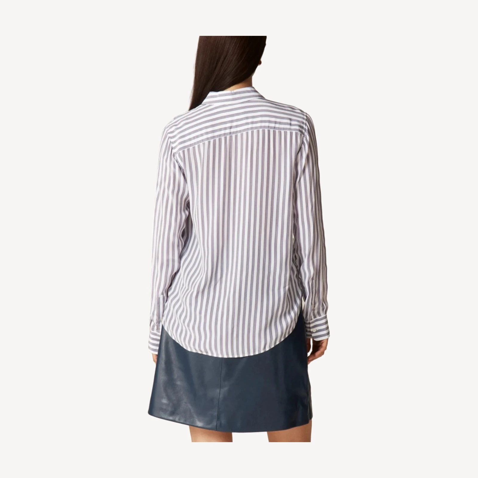 Jules classic-fit shirt in striped crepe de chine