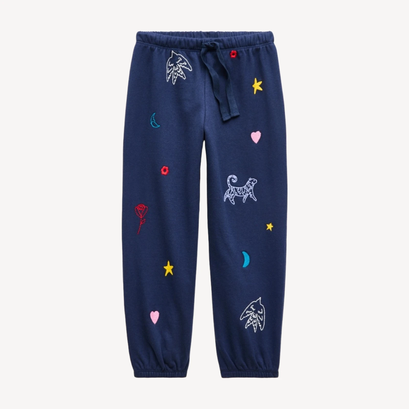 Girls' everyday sweatpant in embellished cozy rib