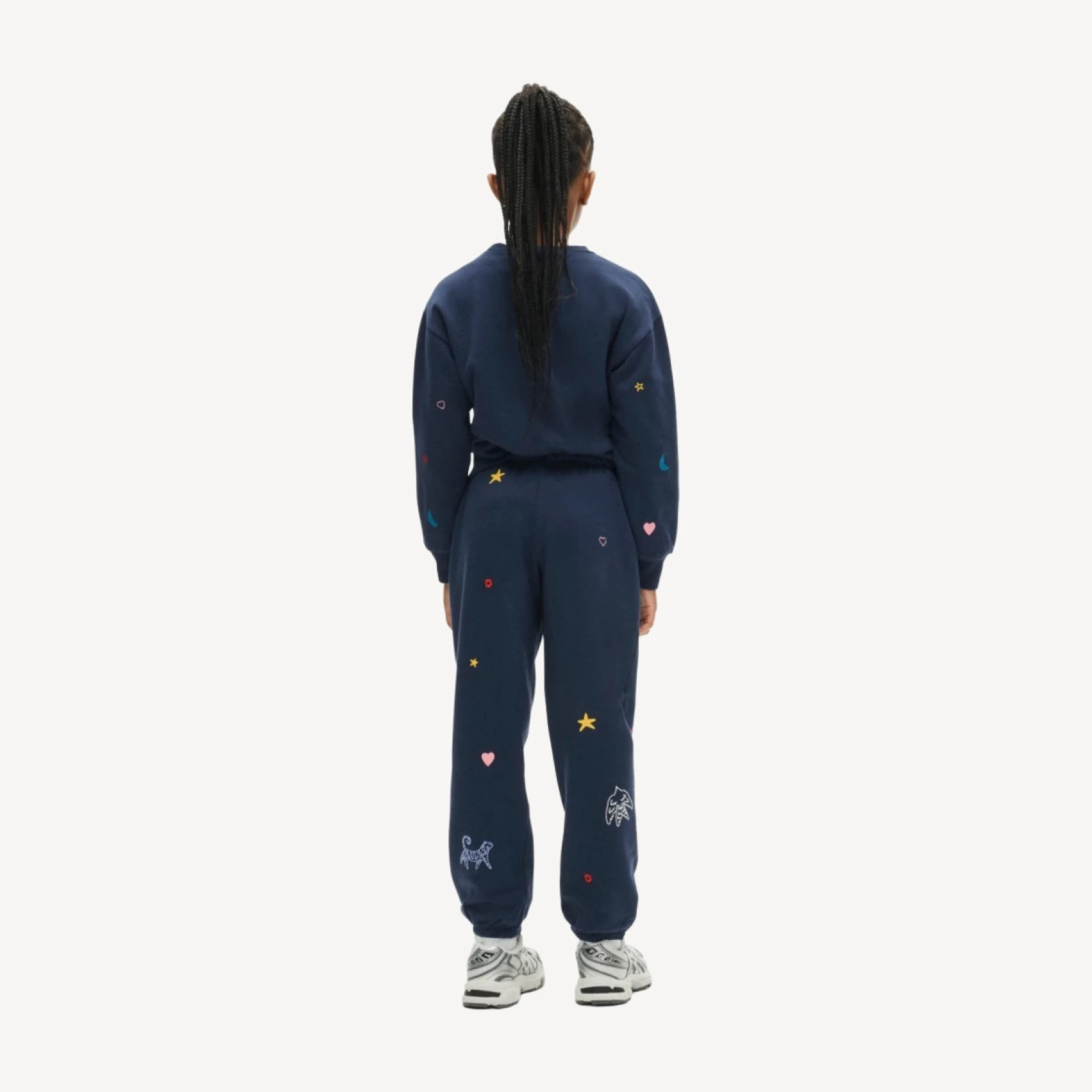 Girls' everyday sweatpant in embellished cozy rib