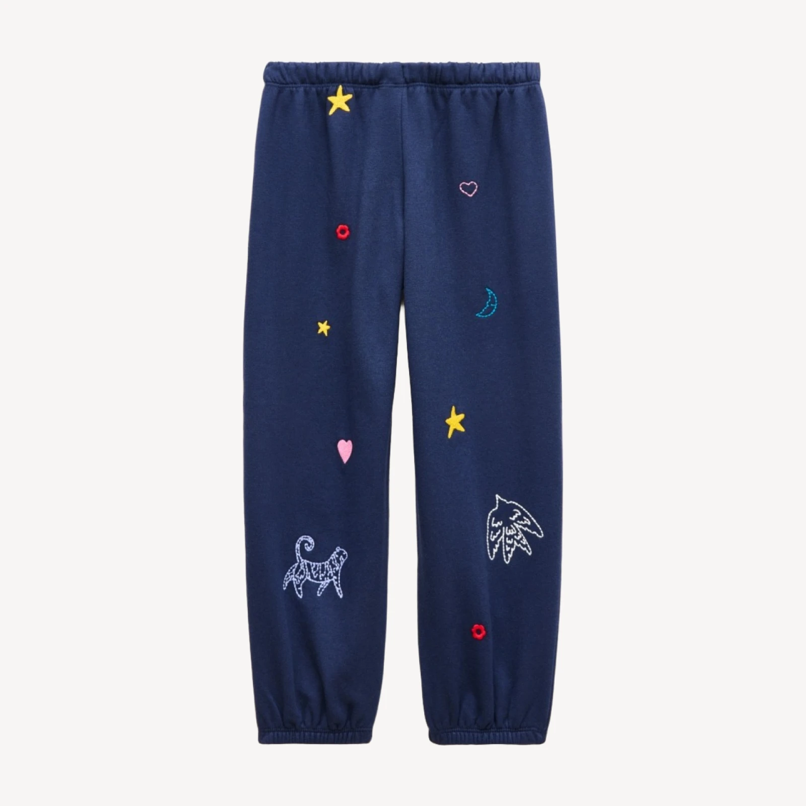 Girls' everyday sweatpant in embellished cozy rib