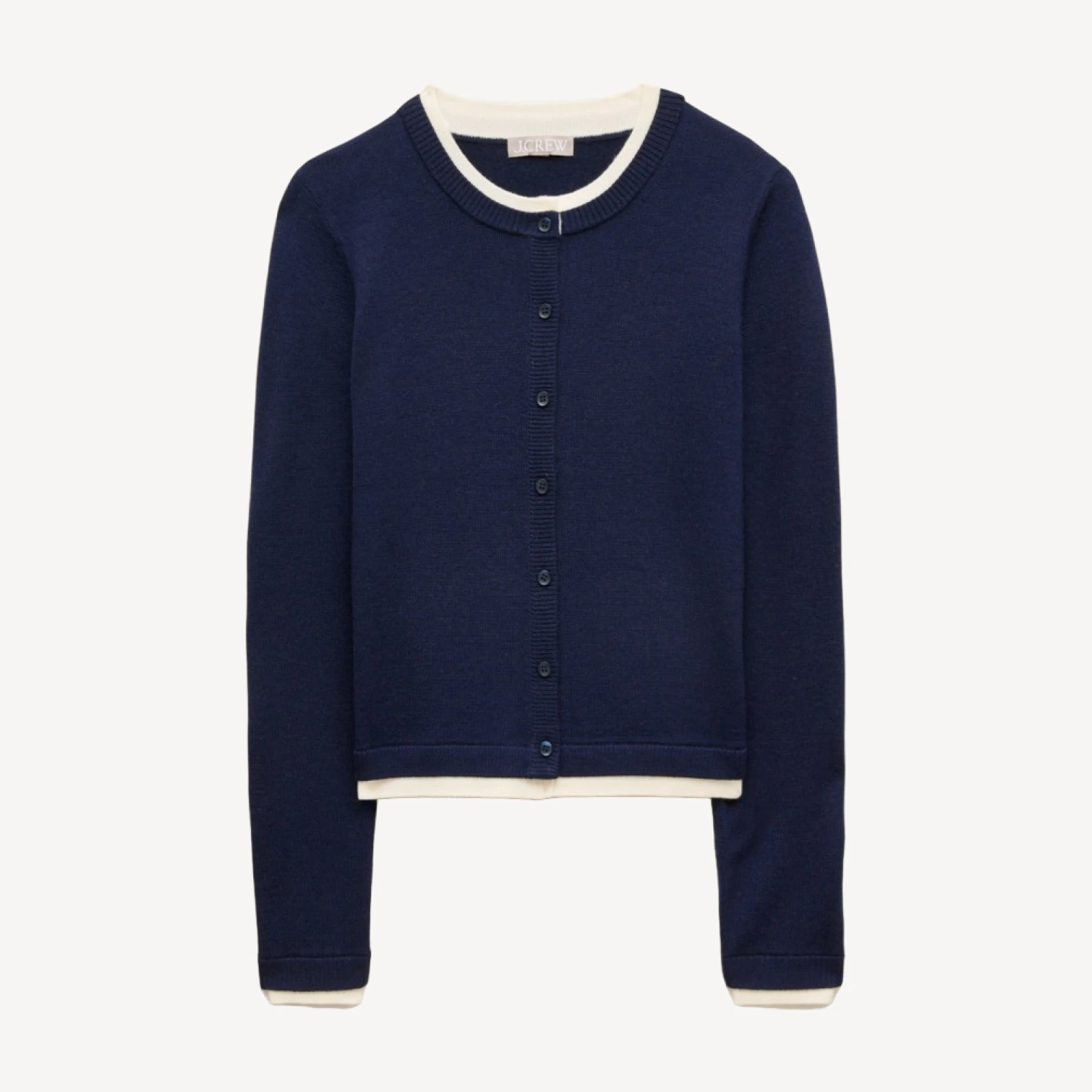 Double-layer cardigan in merino wool
