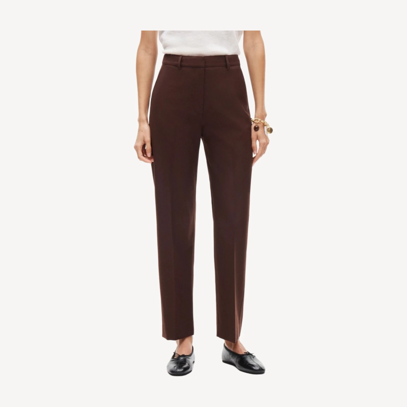 Tapered trouser pant in wool blend