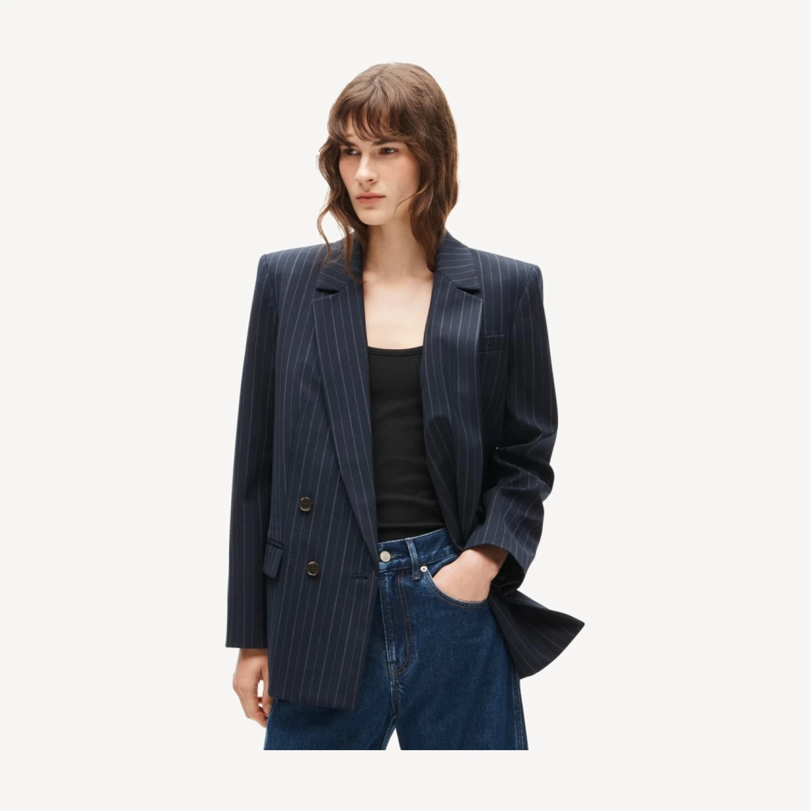 Agnes blazer in lightspun wool blend