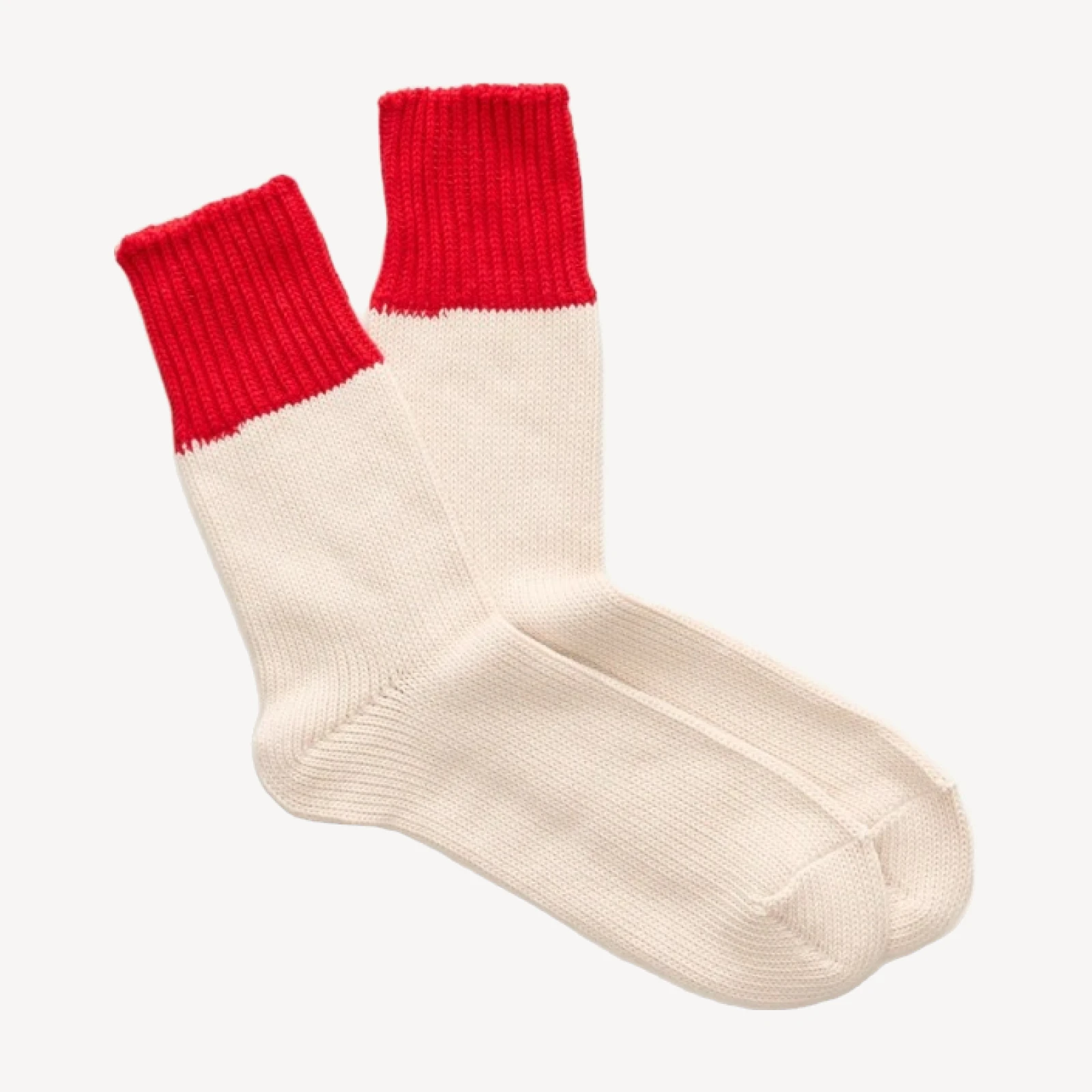 Colorblock ribbed-cuff socks