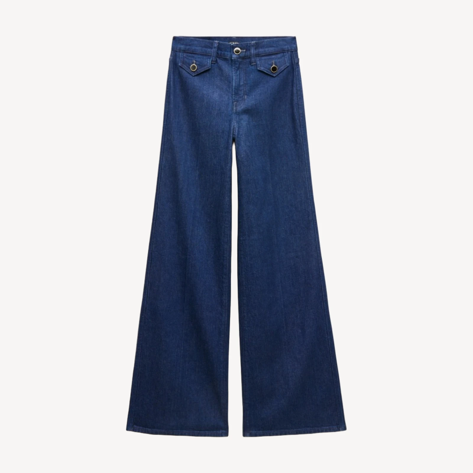 Denim trouser jean with flap pockets