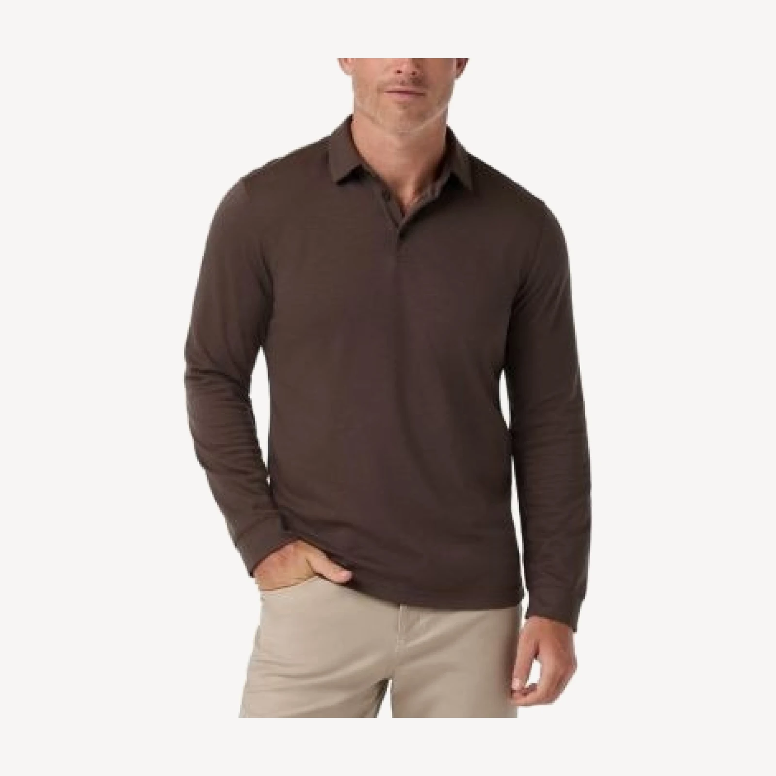 Mizzen+Main Kent Long Sleeve Trim Fit Polo Shirt