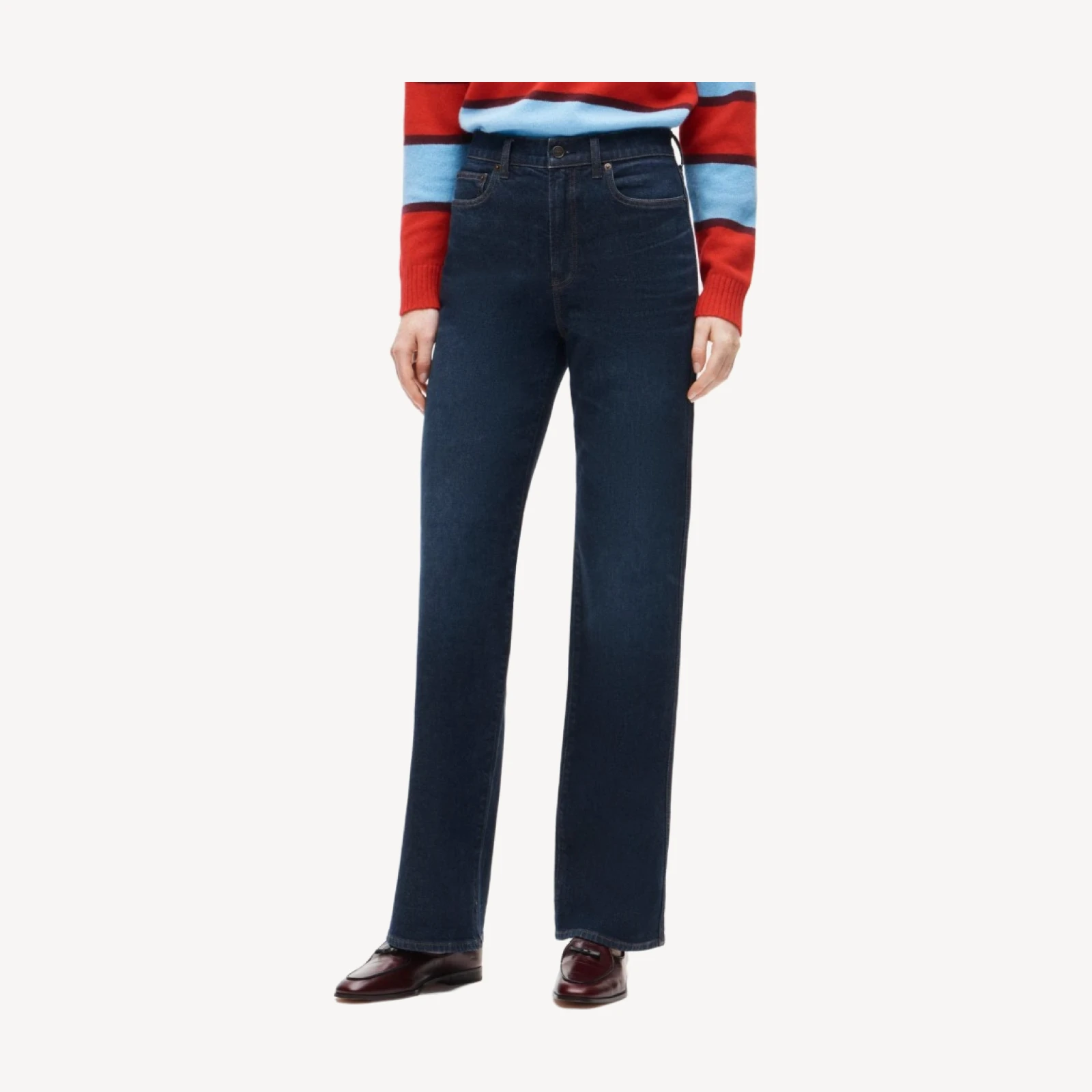 Full-length slim-wide jean