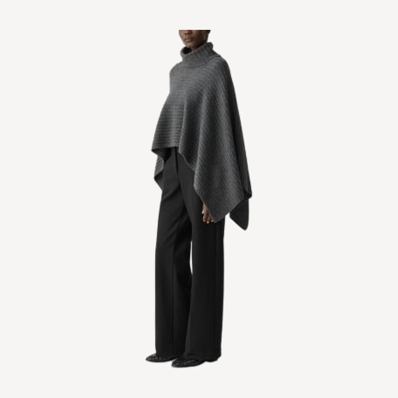 Theory Rib Knit Turtleneck Poncho