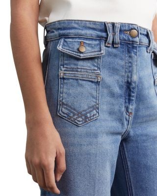 Gerard Darel Anna High Waist Flared Leg Jeans in Blue