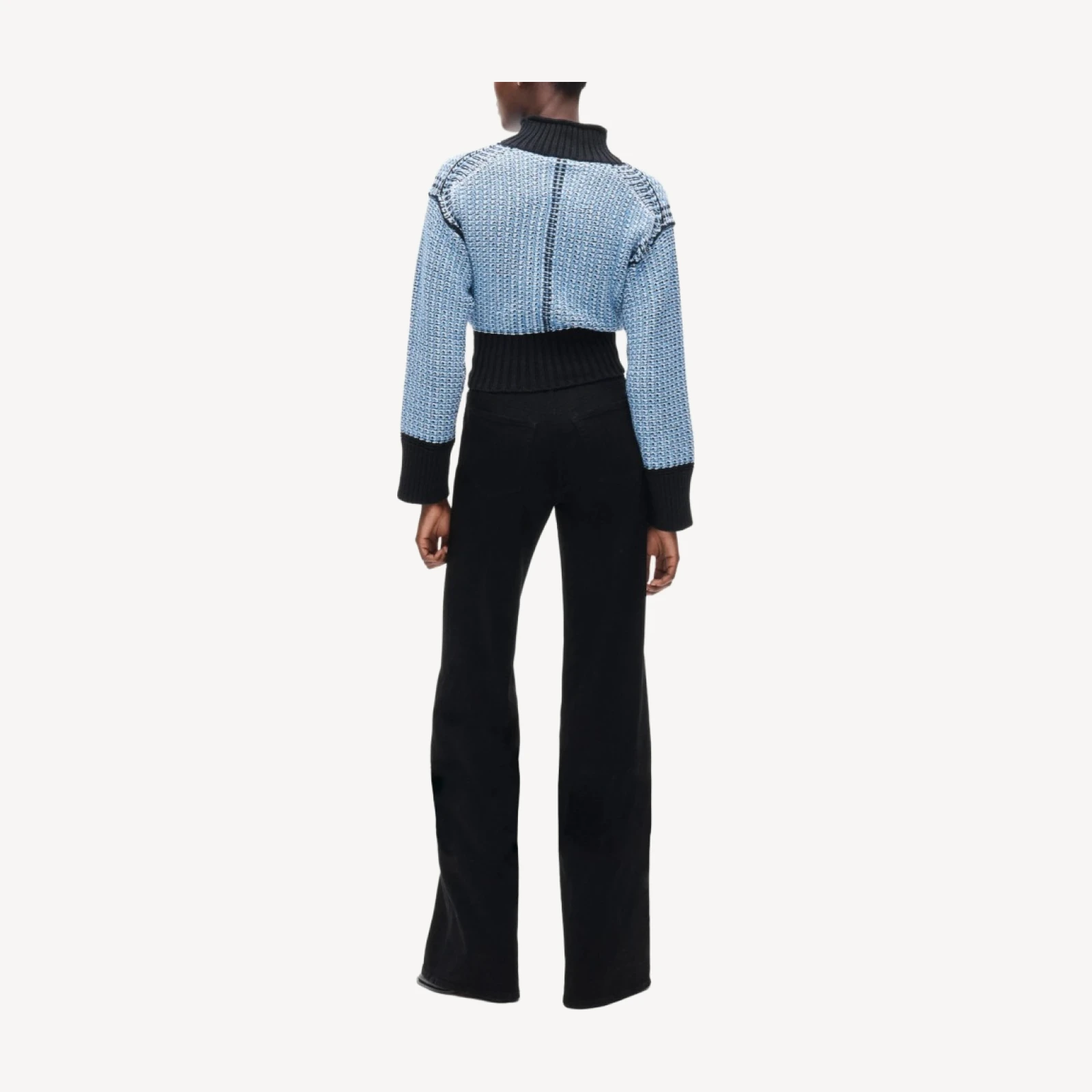Denim trouser jean with flap pockets