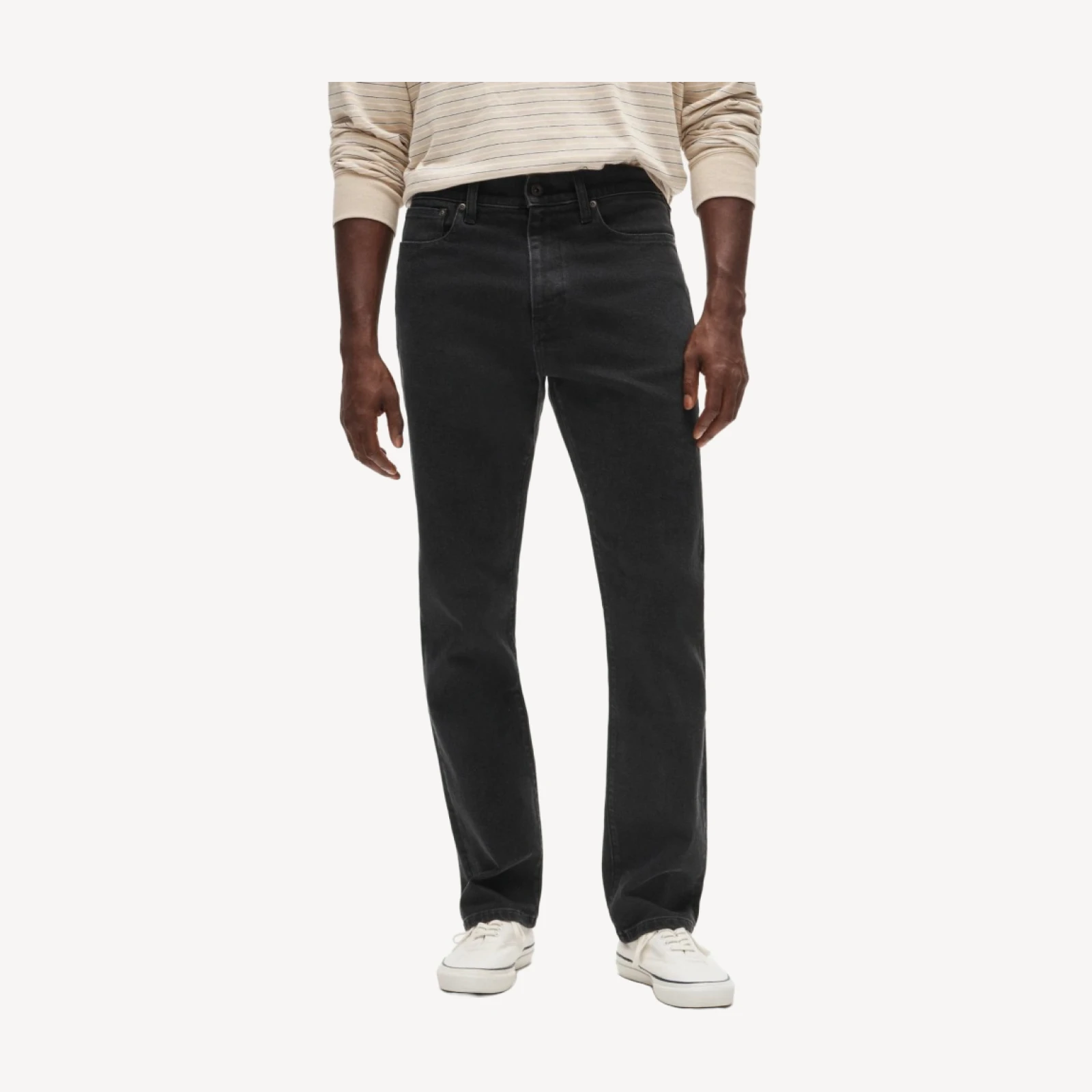 Athletic Straight-fit stretch jean in black wash