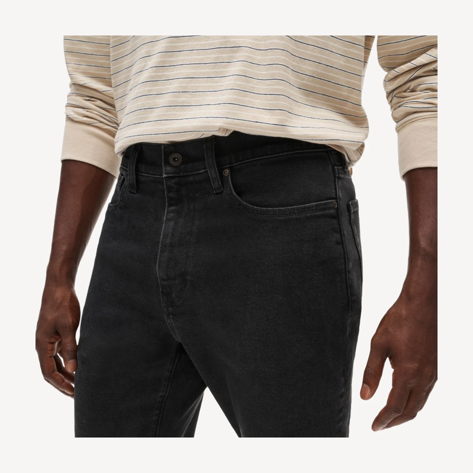 Athletic Straight-fit stretch jean in black wash