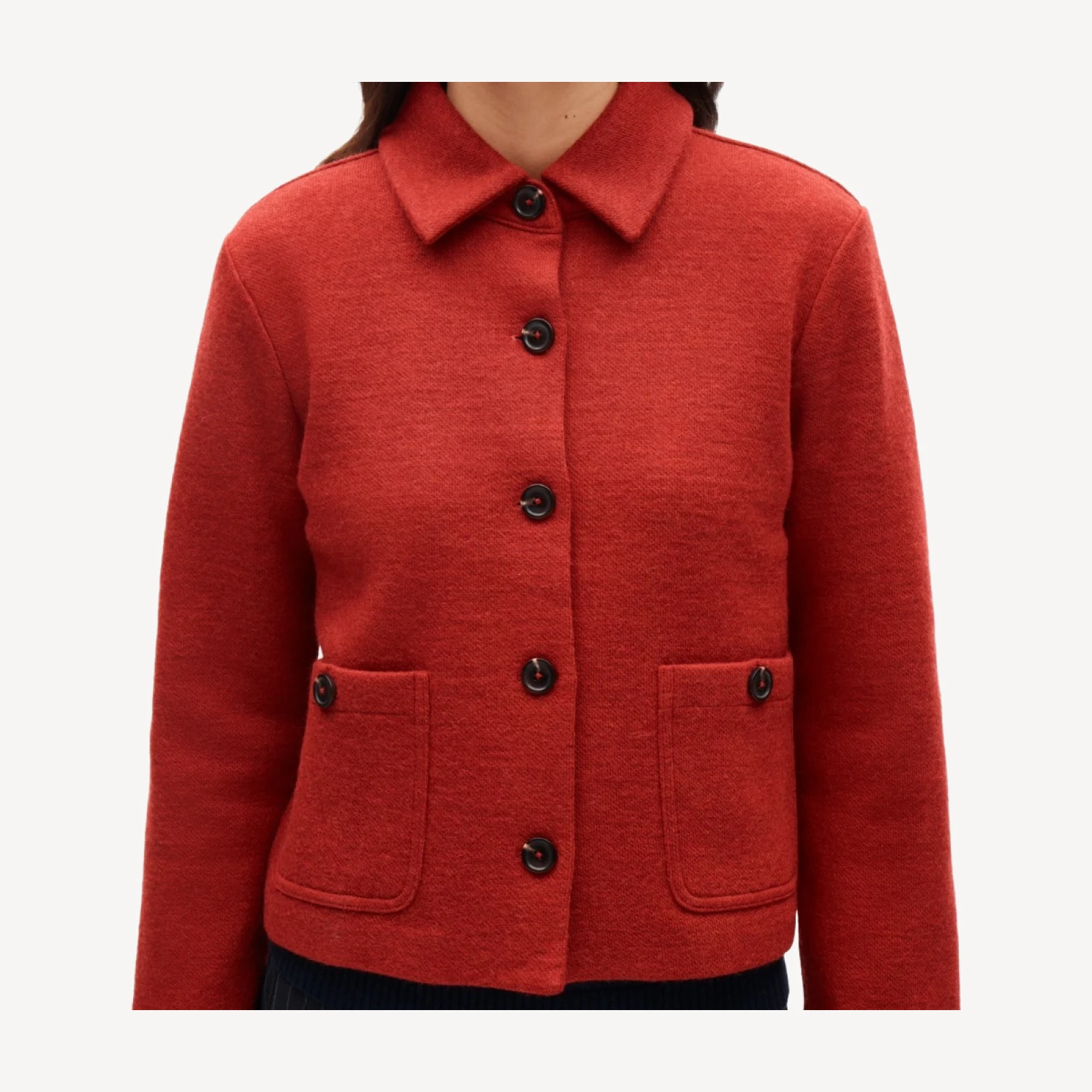 Knit jacket in wool blend